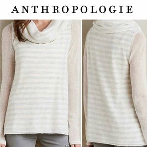 Anthropologie Moth Ivory Cowl Neck Sweater Size SP